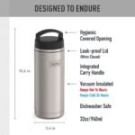 THERMOS ICON SERIES Stainless Steel Water Bottle with Screw Top Lid - 32 Ounce, Matte Stainless Steel - Vacuum Insulated Water Bottle with Lid - Image 3