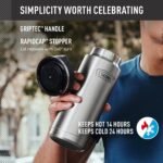 THERMOS ICON SERIES Stainless Steel Water Bottle with Screw Top Lid - 32 Ounce, Matte Stainless Steel - Vacuum Insulated Water Bottle with Lid - Image 4