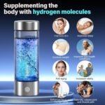 14 oz Portable Hydrogen Water Bottle Generator with PEM-SPE Technology, USB Rechargeable Hydrogen Water Ionizer Cup, Produces up to 3000 ppb Hydrogen in 3 Minutes for Home, Gym, Office & Travel - Image 3