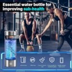 14 oz Portable Hydrogen Water Bottle Generator with PEM-SPE Technology, USB Rechargeable Hydrogen Water Ionizer Cup, Produces up to 3000 ppb Hydrogen in 3 Minutes for Home, Gym, Office & Travel - Image 5