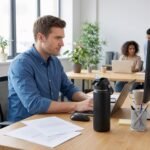 24oz Insulated Stainless Steel Water Bottle, Wide Mouth Double Wall Vacuum, Silicone Straw, Sweat & Leak Proof, BPA Free Insulated Water Flask for Travel, Keep Cold 24h Hot 12h, Black - Image 8