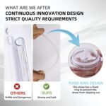 Volhoply 20oz Plastic Skinny Tumbler,Double Wall Tumblers with Lid and Straw,Reusable Travel Iced Coffee Mug,BPA Free Matte Acrylic Water Cups With Straw for Parties,DIY Gifts(Clear,1 Set) - Image 4