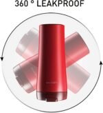 Coffee Travel Mug, Tumbler with Leak Proof Lid, Double Wall Vacuum Insulated Stainless Steel Travel Tumbler, Keep Hot Cold 16 ounce RED - Image 4