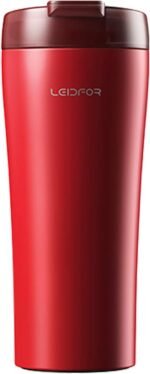 Coffee Travel Mug, Tumbler with Leak Proof Lid, Double Wall Vacuum Insulated Stainless Steel Travel Tumbler, Keep Hot Cold 16 ounce RED - Image 7