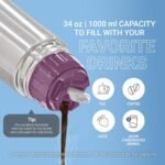 Milton Thermos for Hot Drinks 1000 ml (34 oz), 24 Hours Hot and Cold, Stainless Steel Water Bottle, Double Walled Vacuum Insulated Flask for Hot Coffee, Thermosteel, Leak Proof, Glassy, Purple - Image 5