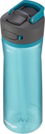 Contigo Ashland 2.0 Leak-Proof Water Bottle with Lid Lock and Angled Straw, Dishwasher Safe, Interchangeable Lid, 24oz, Juniper - Image 4