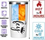 Gifts for Wife, 20 oz Insulated Tumbler Cups with Lid, Wedding Anniversary for Women, Valentines Birthday Christmas Gift Ideas, Stemless Double Wall Vacuum Travel Tumbler for Coffee - Image 3