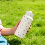 32oz Stainless Steel Insulated Water Bottle with Handle and Straw Lid - Cute Cherry Pattern Cream White Vacuum Water Bottle, Leakproof, Gifts for Women Girls, for Gym, Sports, Travel - Image 5