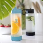 Takeya Glass Water Bottle - Durable Thermo-Shock Resistant - Sure-Grip Safe Shell - Clear Leak-Proof - Straw Lid - Dishwasher Safe - Everyday Use - 22 oz, Sage - Image 5