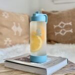 Takeya Glass Water Bottle - Durable Thermo-Shock Resistant - Sure-Grip Safe Shell - Clear Leak-Proof - Straw Lid - Dishwasher Safe - Everyday Use - 22 oz, Sage - Image 6