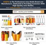 12 Pack, 12 OZ Reusable Plastic Juice Bottles with Caps, Plus 12 Labels & 2 Silicone Funnels - Clear Juicing Bottles for Juice, Smoothies, Ginger, Tea, Coffee - Food Grade & Leakproof Travel Bottles - Image 3