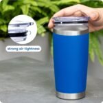 2 Pack 20 oz Tumbler Lids,Replacement Spill Proof Splash Resistant Slider Mug Toppe for Yeti Ramble and More Coffee Mugs,Straw Friendly - Image 5