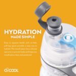O2COOL Mist 'N Sip Misting Water Bottle 2-in-1 Mist And Sip Function With No Leak Pull Top Spout Reusable Sports Water Bottle - 20 oz (Basketball) - Image 4