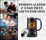 Onebttl Personalized Travel Mug with Handle, Beer Stein for Men, Funny Custom Alcohol Gifts for Beer Lovers, Unique Birthday Christmas Gifts for Him, the Man the Myth the Legend, J - Image 6