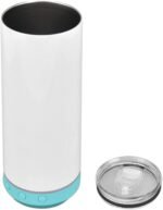 TOPINCN Bluetooth Speaker Cup 20Oz 600Ml Insulation Cup Audio Portable Straight Cup Sublimation for Built in Bottle Stainless Steel with Light Thermoses (Blue Bottom) - Image 6