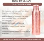 100% Pure Copper Water Bottle – Ayurvedic Copper Bottle for Drinking Water – 34 oz (1 Liter) – Handmade, Leak-Proof, BPA-Free, Eco-Friendly, Joint & Digestion Support, Yoga, Office & Daily Hydration - Image 6