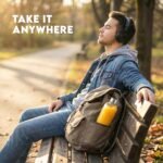 Mont-Clair Kristal Borosilicate Glass Water Bottle 1L with Neoprene Sleeve - Leak Proof + BPA Free - Hot & Cold Drinks - Ideal for Adult, Kids, Travel, Sports, Gym, Running - Black - Image 6