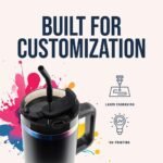 Hogg 30 oz Powder Coated Traveler - Rainbow Plated Black, Powder Coated Tumblers for Laser Engraving, Engravable Tumblers Bulk, Rainbow Cups, Stainless Steel Cups Bulk - Image 4