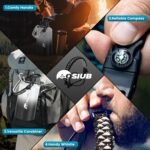 Insulated Water Bottle 64 oz, Triple Wall Vacuum Stainless Steel(Cold for 48 Hrs),Leak Proof & BPA-Free,Half Gallon Water Bottle with Reflective Paracord & Flip Straw for Sports & Travel, Dark Gray - Image 5