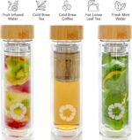 Teabloom All-Beverage Tumbler – 15 oz / 450 ml – Tempered Glass Travel Bottle – Hot and Cold Tea Infuser – Cold-Brew Coffee – Fruit-Infused Water – Tea Tumbler – The Pathfinder - Image 4