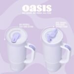 Ello Oasis 18oz Stainless Steel Kids Tumbler with Handle & Retracting Straw, 100% Leakproof, Double-Wall Vacuum Insulated, Kids Water Bottle for School, BPA Free + Dishwasher Safe, Strawberries - Image 5