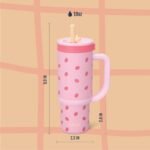 Ello Oasis 18oz Stainless Steel Kids Tumbler with Handle & Retracting Straw, 100% Leakproof, Double-Wall Vacuum Insulated, Kids Water Bottle for School, BPA Free + Dishwasher Safe, Strawberries - Image 6