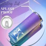 Onebttl Purple Butterfly Gifts for Women with Initial for Butterfly Lovers, 20oz Stainless Steel Tumbler, Perfect for Birthday, Christmas, Mother's Day - Glitter R - Image 4