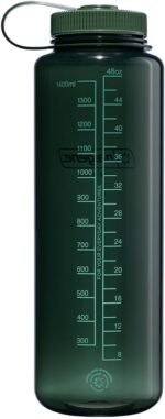 Nalgene Sustain Tritan BPA-Free Water Bottle Made with Material Derived from 50% Plastic Waste (Using ISCC Certified Mass Balance), 48 OZ, Wide Mouth, Jade - Image 3