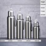 CDJ 27 oz Thermos with Tea Infuser Stainless Steel Vacuum Insulated Water Bottles with 2 Covers Flasks for Hot and Cold Drinks Large Coffee Bottle for Traval,Hiking,Camping - Image 4