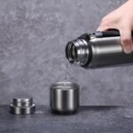 CDJ 27 oz Thermos with Tea Infuser Stainless Steel Vacuum Insulated Water Bottles with 2 Covers Flasks for Hot and Cold Drinks Large Coffee Bottle for Traval,Hiking,Camping - Image 5