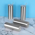 30 Oz Straight Skinny Tumbler Set, Stainless Steel Slim Skinny Travel Tumbler Bulk, Birthday Diy Gift For Women Friends Sisters, 4 Pack, Silver - Image 8