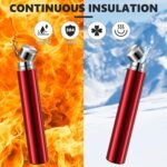 Vesici Slim Water Bottle 8.8 oz Small Stainless Steel Purse Compact Insulated Water Bottles Camping Travel Backpack Pocket Flask for Car Cold Coffee Tea(Black, Red,2 Pack) - Image 4