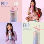 Ello Kids Pop & Fill 18oz Stainless Steel Water Bottle with Quick Fill Technology, Double-Wall Vacuum Insulation, Leak Proof Locking Lid, Sip & Chug, BPA Free, Gifts for Girls Boys, Lighthouse - Image 6