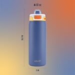 Ello Kids Pop & Fill 18oz Stainless Steel Water Bottle with Quick Fill Technology, Double-Wall Vacuum Insulation, Leak Proof Locking Lid, Sip & Chug, BPA Free, Gifts for Girls Boys, Lighthouse - Image 10