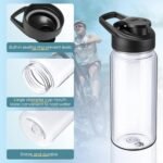 Mimorou 12 Pcs Plastic Water Bottles Bulk 17 oz Reusable Sports Bottles Portable Sports Drink Cups Pack with Handle for Kids Adults School Teams Gym Hike Camping Cycling(Clear) - Image 3