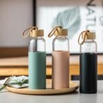 21oz Glass Water Bottle with Silicone Sleeve & Bamboo Lid, BPA Free Reusable Water Bottle Glass for Gym Office Travel, Gift for Fitness Enthusiasts (Pink) - Image 7