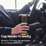 20 oz Tumbler Bulk 4 Pack Stainless Steel Tumbler with Lid and Straw, Double Wall Vacuum Insulated Travel Coffee Mug for Laser Engrave, Powder Coated Cup for Hot and Cold Drinks (Black,4 pack) - Image 7