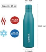 BJPKPK 25oz Insulated Water Bottle Double Wall Vacuum Insulated Stainless Steel Water Bottles for Spots Keep Cold and Hot,Lake Blue - Image 3