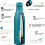 BJPKPK 25oz Insulated Water Bottle Double Wall Vacuum Insulated Stainless Steel Water Bottles for Spots Keep Cold and Hot,Lake Blue - Image 4