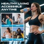 Hydrogen Water Bottle Generator,4500PPB SPE/PEM Technology -Smart Electrolysis Water Ionizer -320ML Portable Rich Hydrogen Water Machine for Health Gifts, 24-Hour Hydrogen Retention (Gold) - Image 7