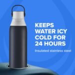 Brita Stainless Steel Premium Filtering Water Bottle, BPA-Free, Reusable, Insulated, Replaces 300 Plastic Water Bottles, Filter Lasts 2 Months or 40 Gallons, Includes 1 Filter, Carbon - 20 oz - Image 4