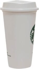 Starbucks White Reusable Plastic Travel Mug/Cup/Tumbler Grande Medium, 16oz 473ml - Image 3