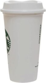 Starbucks White Reusable Plastic Travel Mug/Cup/Tumbler Grande Medium, 16oz 473ml - Image 4