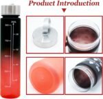 4pcs Water Bottle Set,64oz+28oz+14oz+9oz Large Capacity Sports Fitness Water Bottle,Leak Proof,Straw Inspirational Water Bottle,For Family Camping Outdoor(4pcs Black red) - Image 6