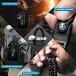 Insulated Water Bottle 128 oz, Triple Wall Vacuum Stainless Steel(Cold for 48 Hrs),Leak Proof & BPA-Free,Half Gallon Water Bottle with Reflective Paracord & Flip Straw for Sports & Travel, Black - Image 8