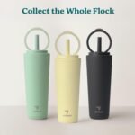 REDUCE Halo 32 oz Stainless Steel Vacuum Insulated Tumbler - Spill Proof Travel Mug with Flip Handle Lid - Keeps Drinks Cold for 32 Hrs - Dishwasher Safe - Cupholder Friendly - Dragon Fruit - Image 6