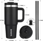 BJPKPK 30oz Stainless Steel Insulated Tumbler With Handle And Lid Straw Travel Coffee Mug Thermal Cup,Black - Image 4