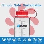 Nalgene Sustain Tritan BPA-Free Water Bottle Made with Material Derived from 50% Plastic Waste (Using ISCC Certified Mass Balance), 16 OZ, Wide Mouth, Clear - Image 3
