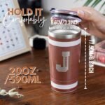Onebttl Personalized Football Gifts for Teen Boys, Men, Coaches, 20oz Stainless Steel Tumbler with Laser Etched Initials for Football Players, Lovers - A - Image 4