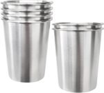 6 Pack 8 oz Stainless Steel Kids Cups, Children's Pint Cups, Stackable Metal Cups, Shatterproof Drinking Glasses - Image 3